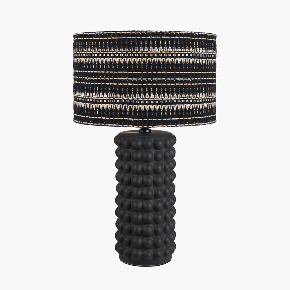 Sohan Black Bobbled Ceramic Tall Table Lamp - Base Only